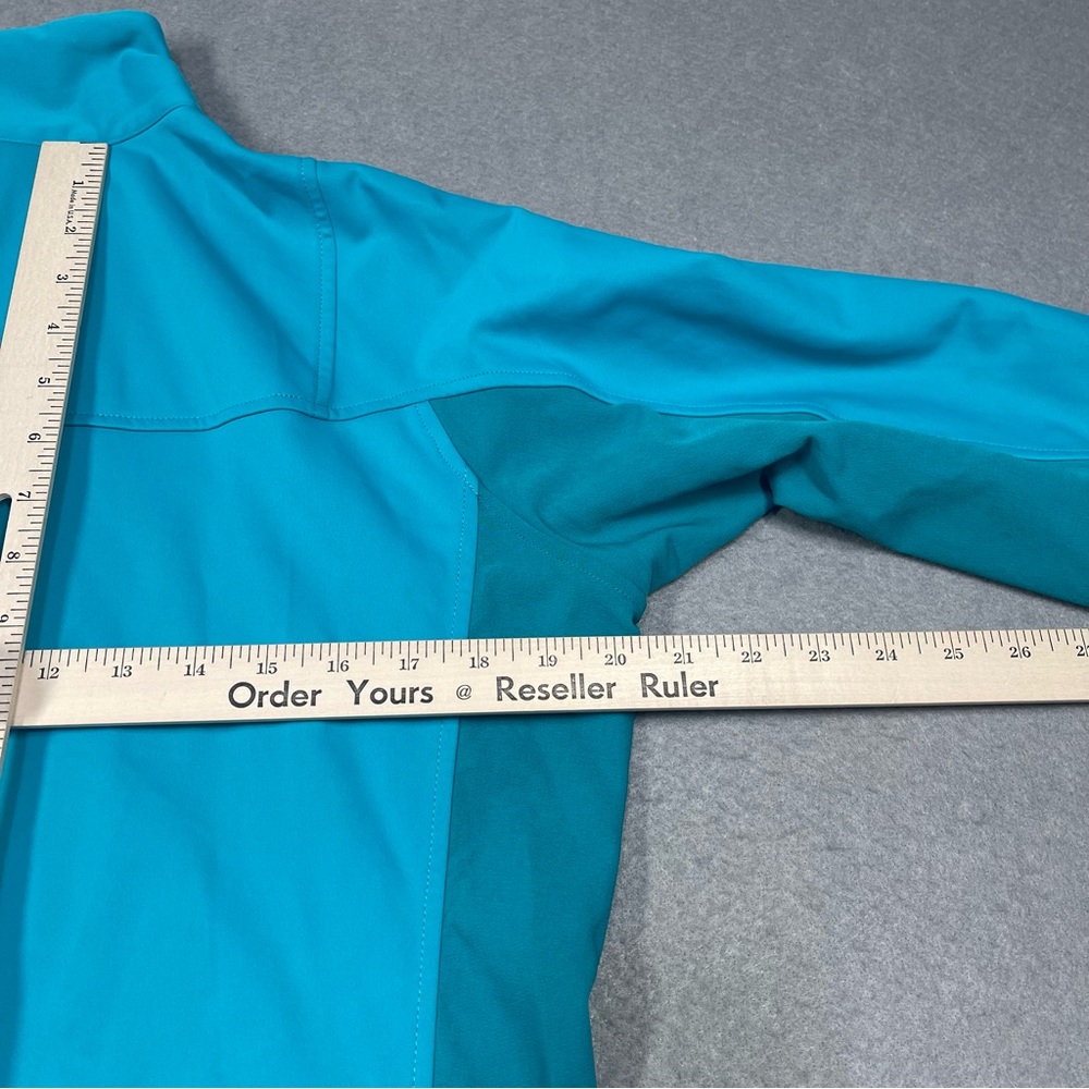 Marmot Jacket Women Large Blue Turquoise Leadville Gore Windstopper Shell Hiking - Picture 13 of 14